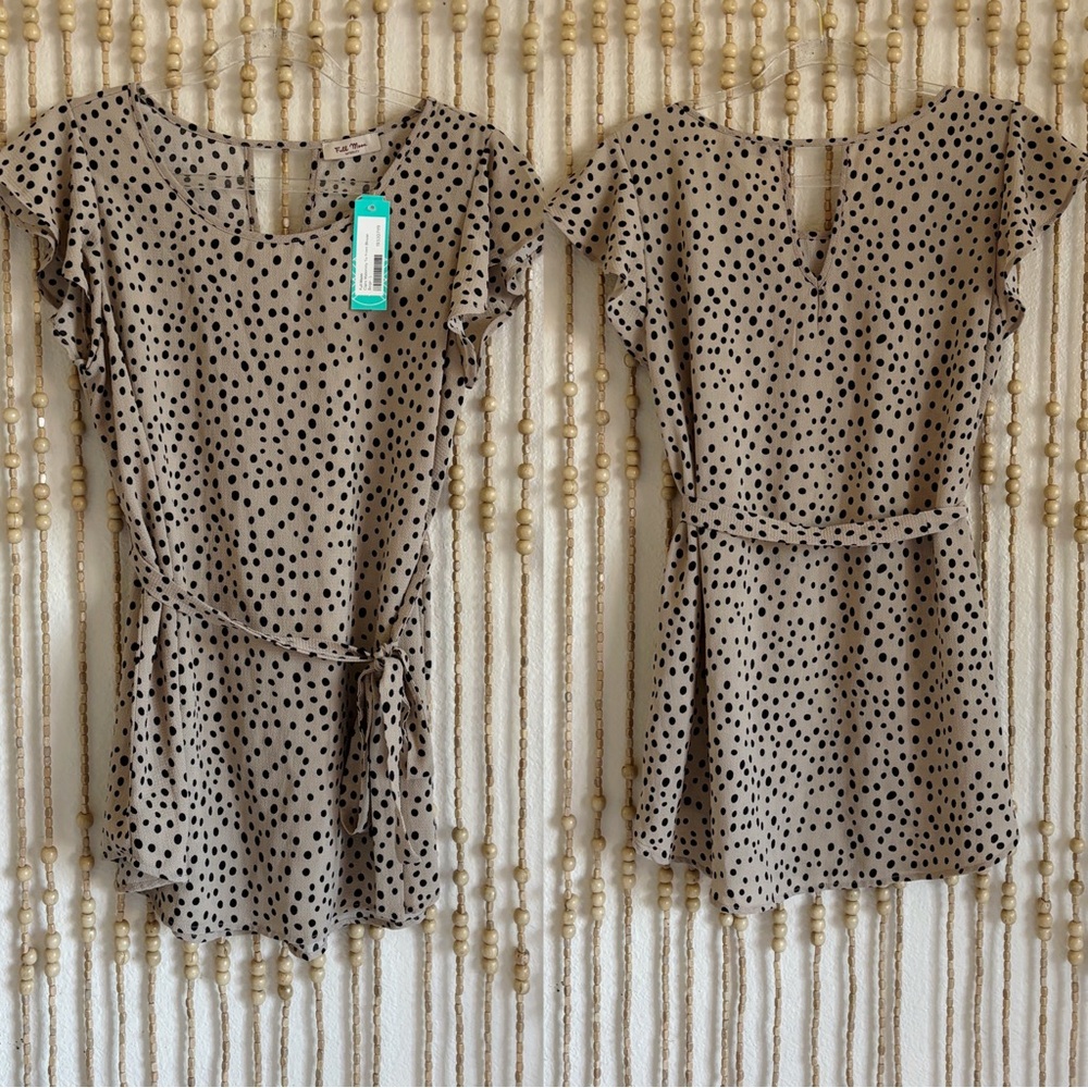 NWT Stitch Fix Full Moon Claire Polka Dot Coquette Feminine Waist Tie Maternity